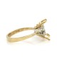 Diamond Cluster Tapered Band Semi Mount Ring